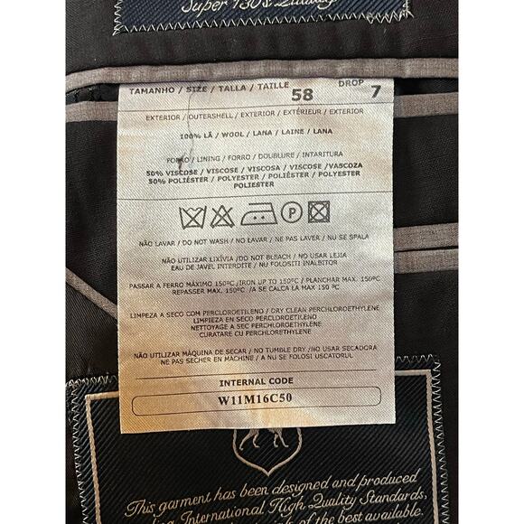 Mens Sacoor Brothers Black 100% Wool Two Button Classy Suit Coat Blazer (EU) 58 - Picture 5 of 10